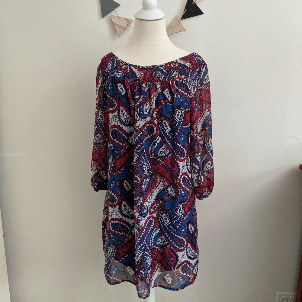 ✨ My Michelle Paisley Short Dress Large